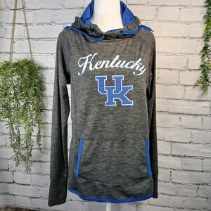 WOMENS KENTUCKY WILDCAT COLLEGIAT HOODIE, POLY BLEND, COLOSSEUM BRAND, SIZE MED